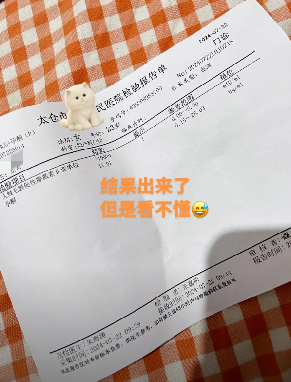 太仓hcg检验报告单