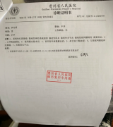 在贵阳医院住院时候的住院病历实拍(7张)