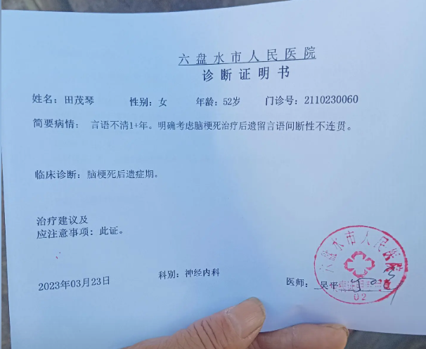 六盘水诊断证明