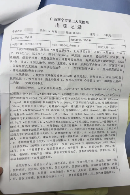 南宁住院出院证明