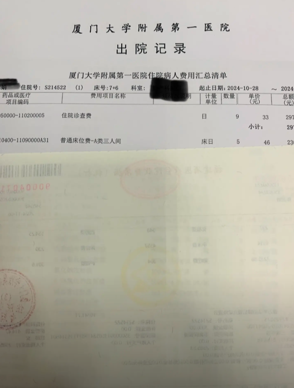 厦门医院出院记录